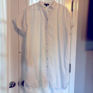 Women’s White Short Sleeve Shirt Dress - Size XS